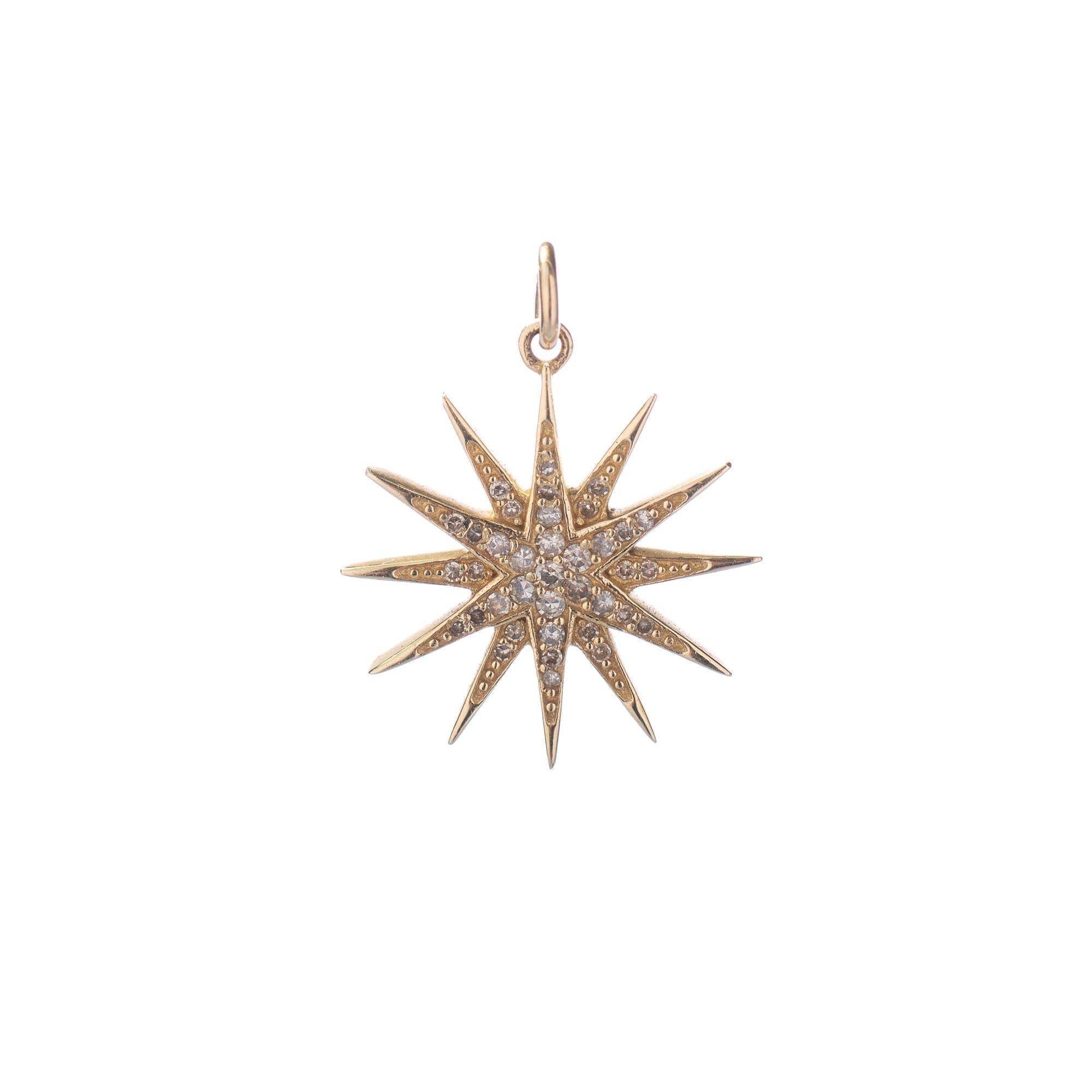 Mini Diamond Sunburst Charm | BE LOVED Jewelry