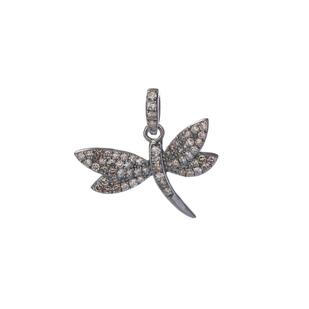 Small Diamond Dragonfly Charm