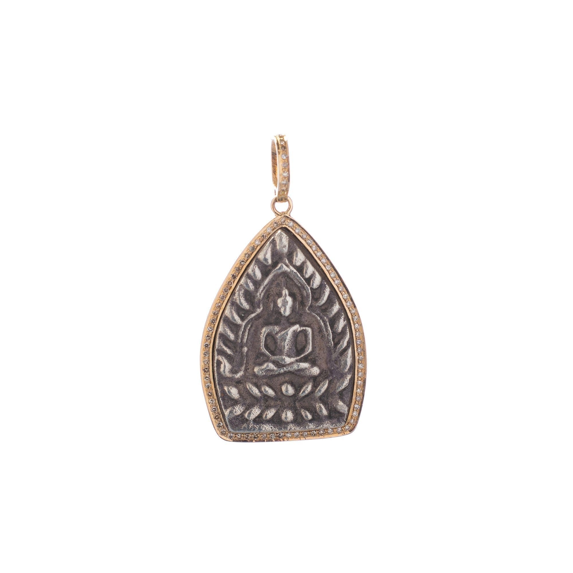 Sitting Buddha Diamond Pendant