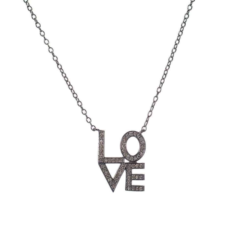 Diamond LOVE Stacked Necklace