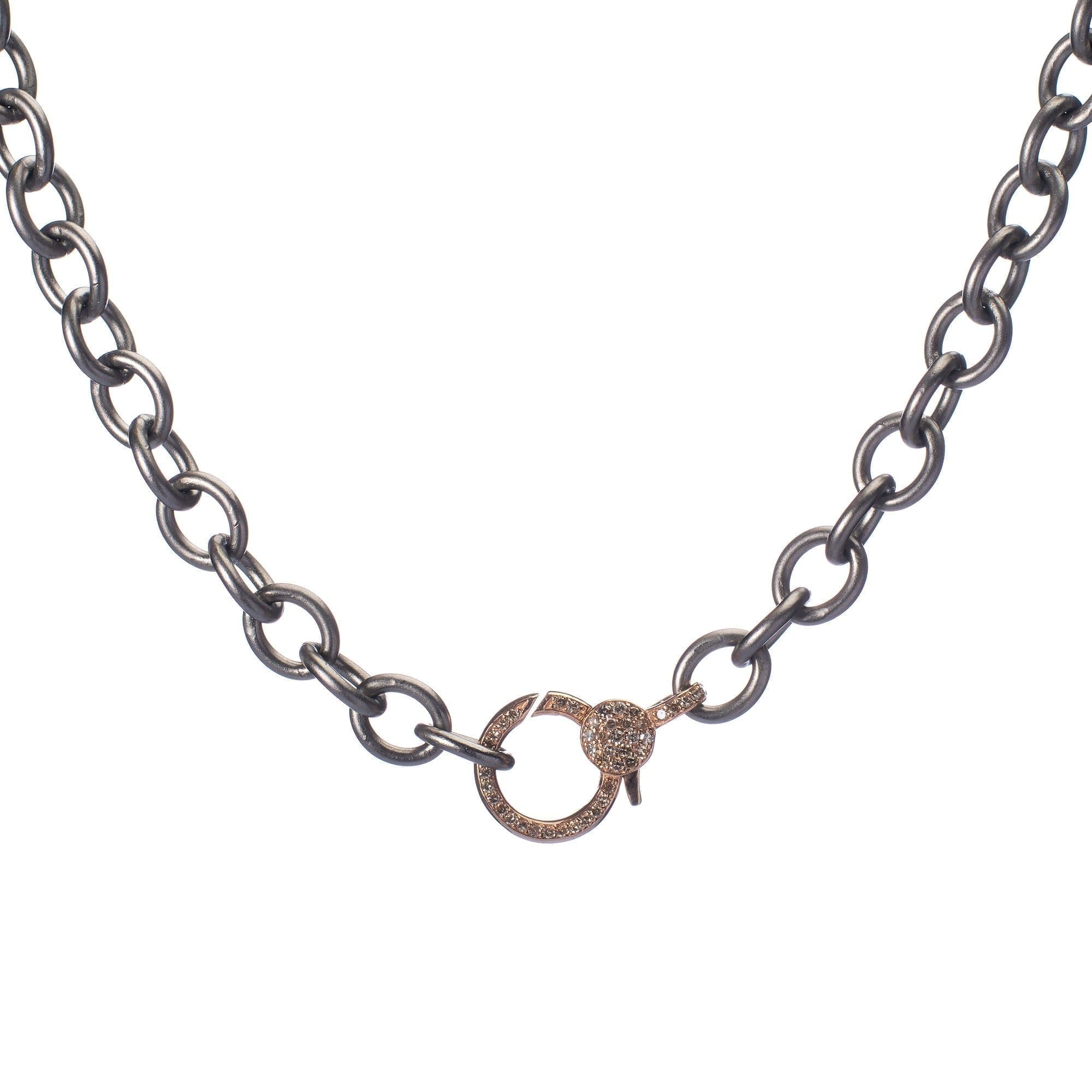 Medium Diamond 2-Sided Clasp Chain Necklace