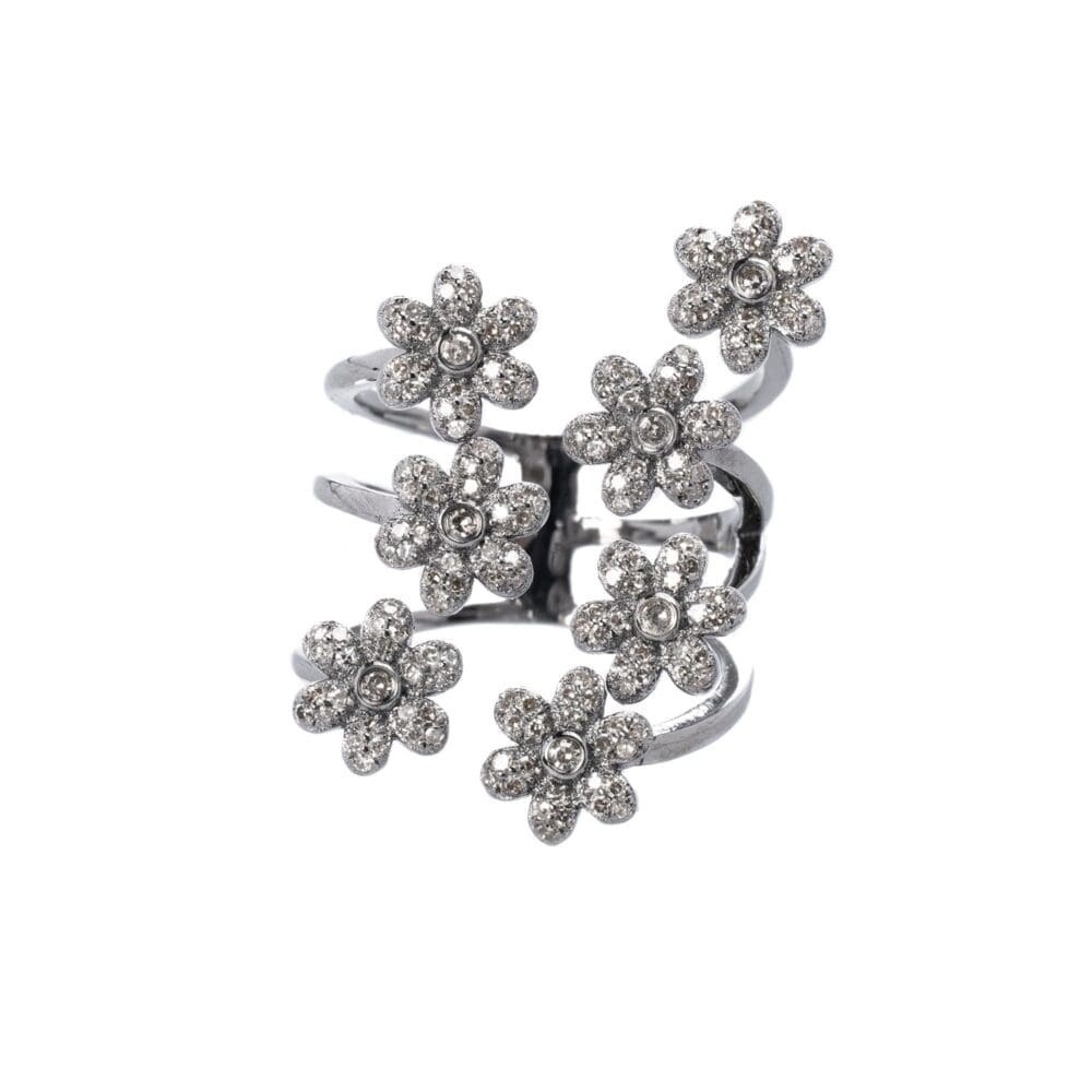 Diamond Multi Flower Ring