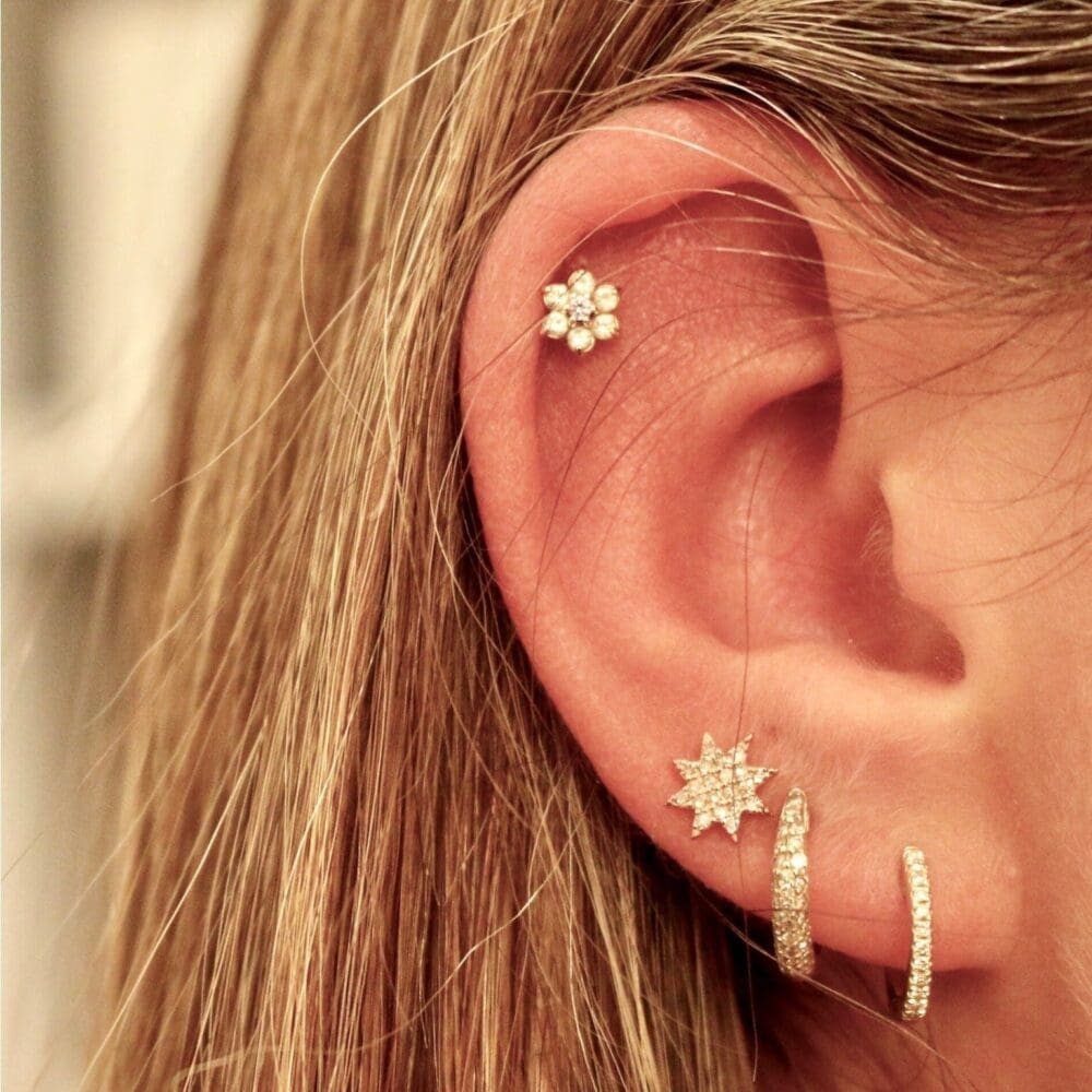 Small Diamond Huggie Earrings | BE LOVED Jewelry