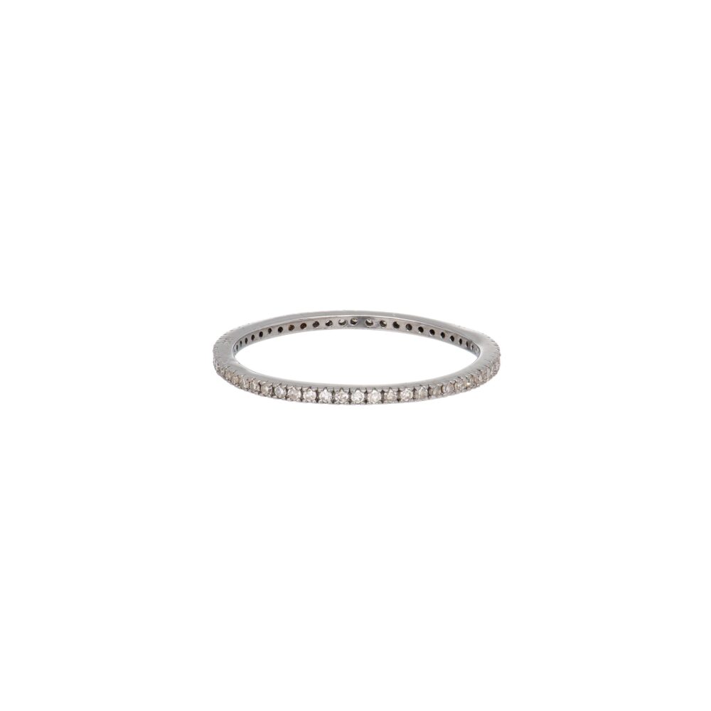 The Skinny Diamond Stacking Eternity Band Sterling Silver
