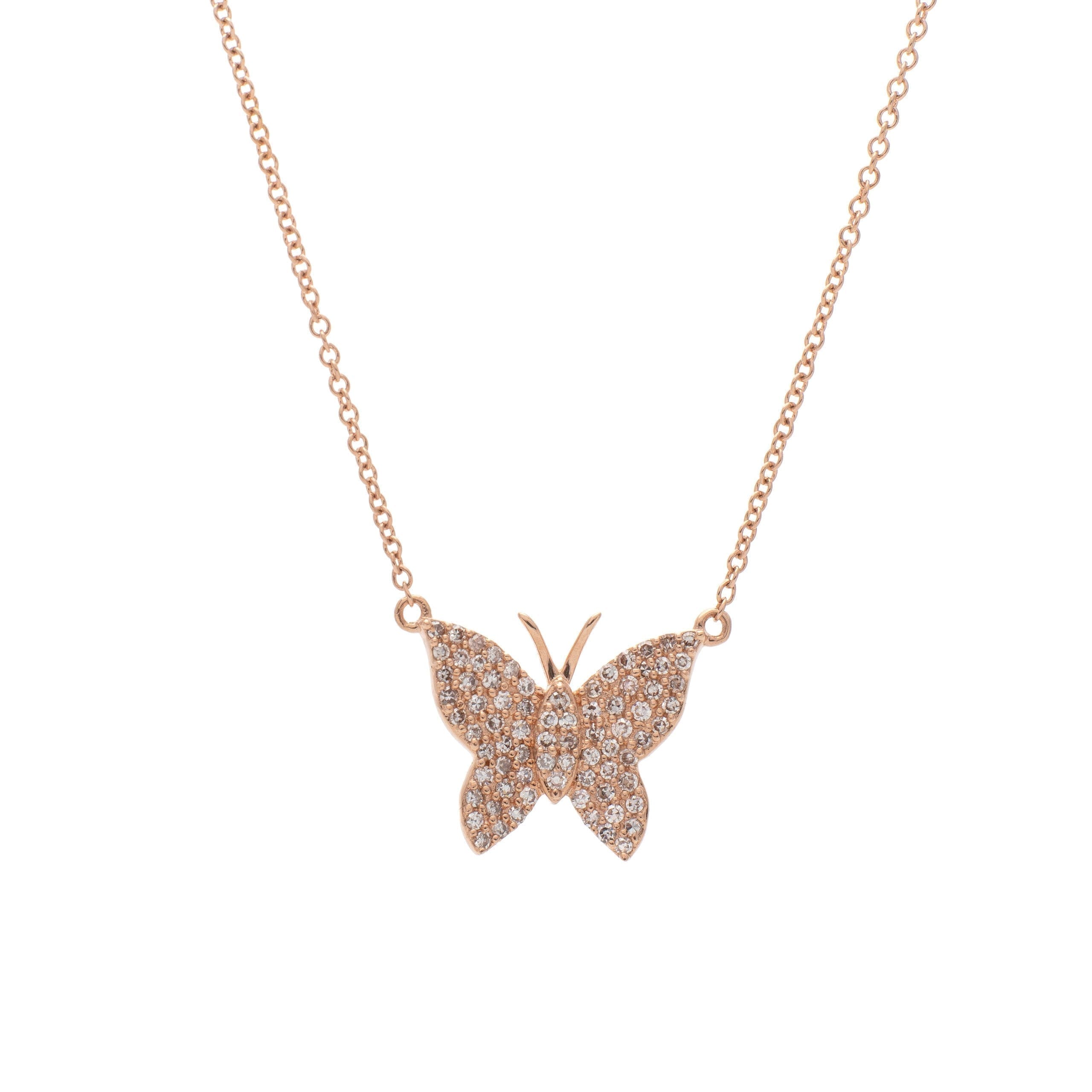 Small Diamond Butterfly Necklace | BE LOVED Jewelry