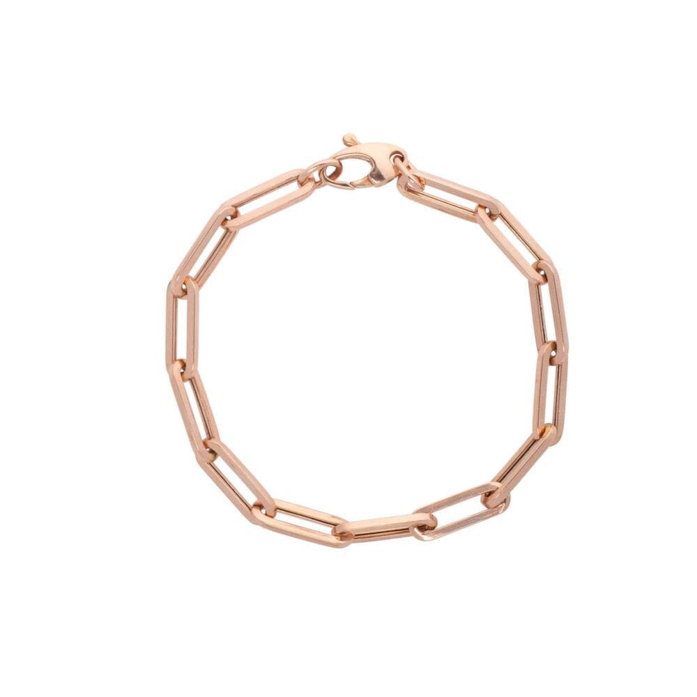 Medium Chain Link Bracelet Rose Gold
