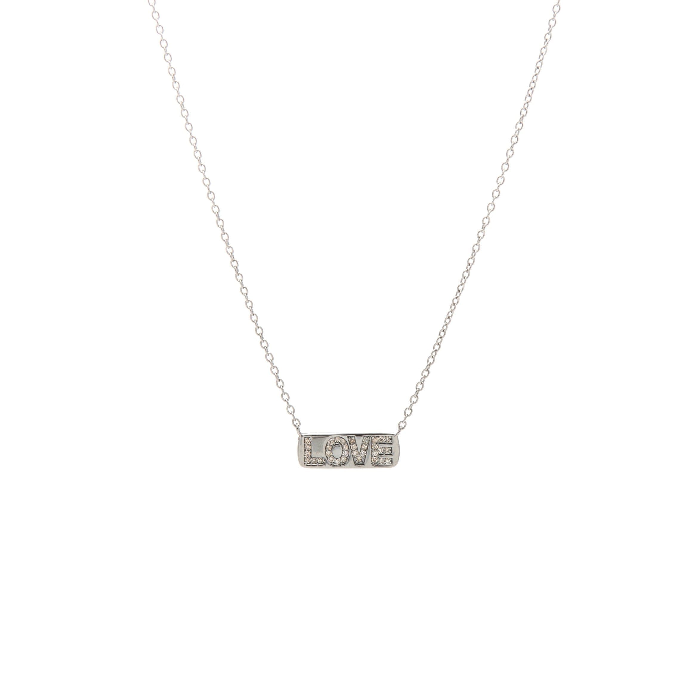 Mini LOVE Nameplate Necklace | BE LOVED Jewelry