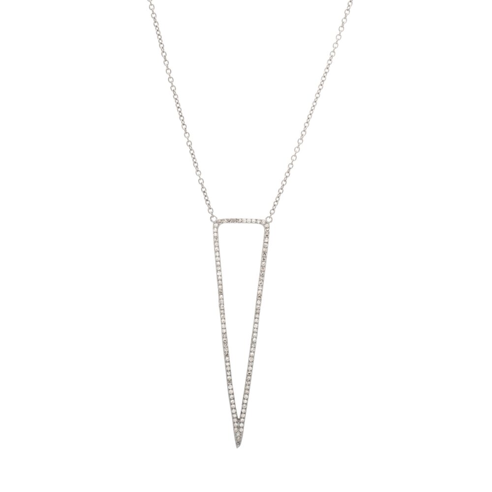 Diamond Open Triangle Necklace