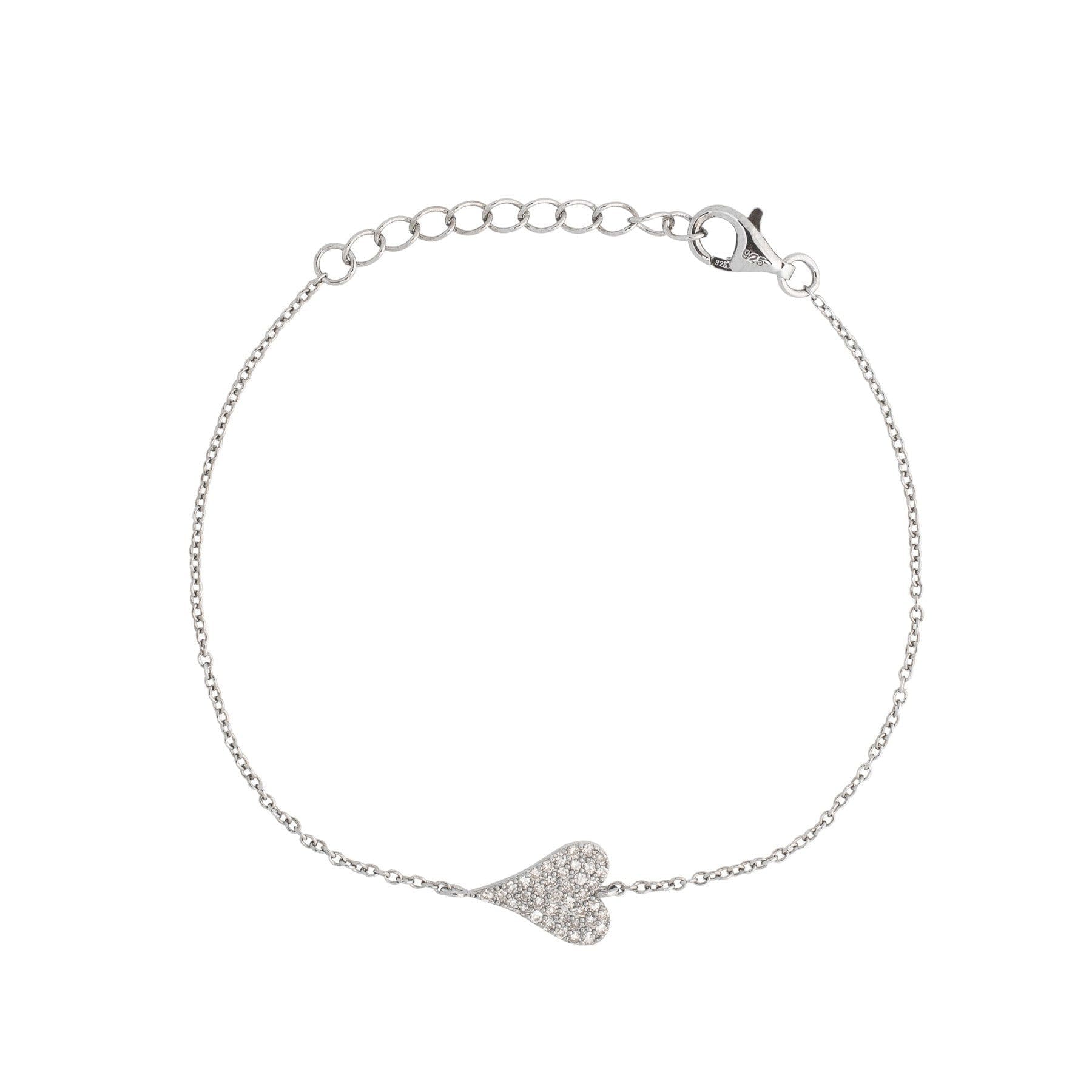 Small Diamond Modern Heart Chain Bracelet | BE LOVED Jewelry