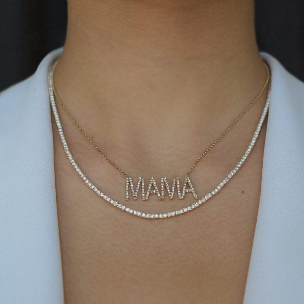 Diamond MAMA Necklace