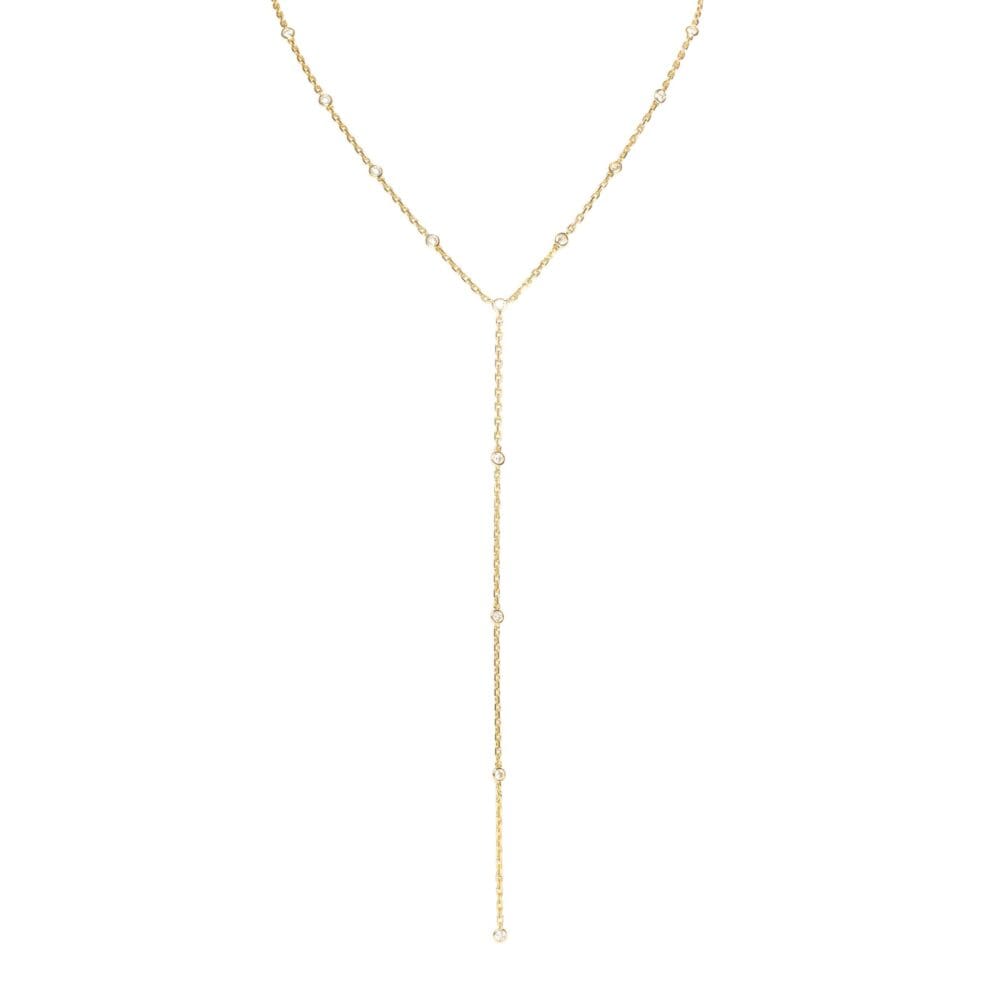 Diamond By-The-Yard Y Lariat Yellow Gold