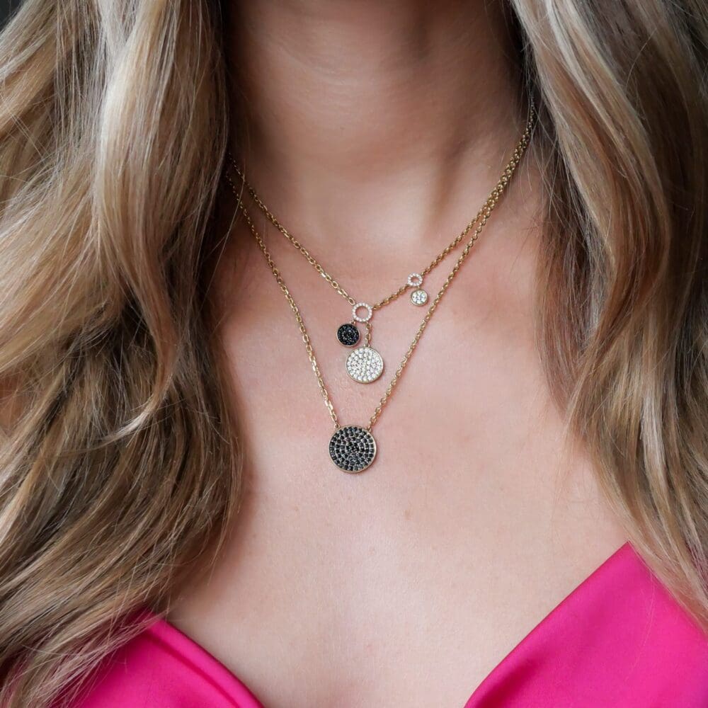 Buy Sterling Silver Multi Disc Necklace, Tiny Coin Necklace, Coin Drop  Necklace, Small Circle Necklace, Multi Charm Necklace, Boho Multi Circle  Online in India - Etsy