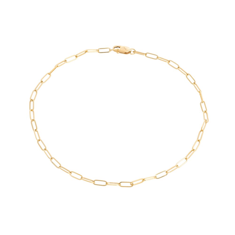Diamond Paperclip Anklet | BE LOVED Jewelry